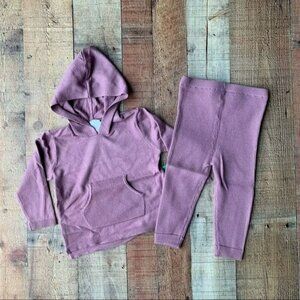 Modern moments by gerber girls dusty pink hoodie and pants set - 18M